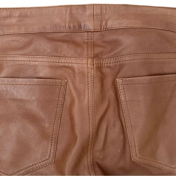 Kenna T Brown Leather Pants Tan Size 27 - Picture 9 of 9